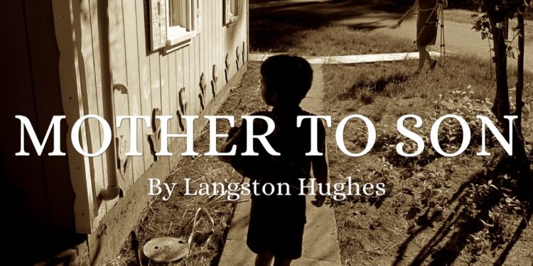 Analyze the use of metaphor in Langston Hughes Mother to Son