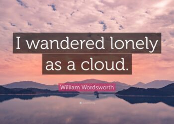 Analyze metaphor in I Wandered Lonely as a Cloud