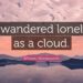 Analyze metaphor in I Wandered Lonely as a Cloud