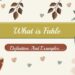 What is Fable Definition And Examples
