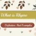 What is Rhyme Definition And Examples