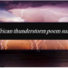 An african thunderstorm poem summary line by line