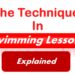 Discuss the narrative technique Swimming Lessons