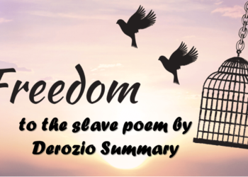 Freedom to the slave poem by Derozio Summary