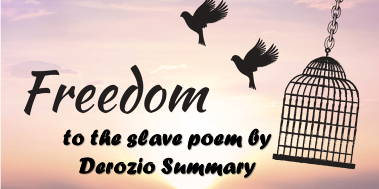 Freedom to the slave poem by Derozio Summary