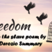 Freedom to the slave poem by Derozio Summary