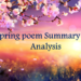 Spring poem Summary and Analysis