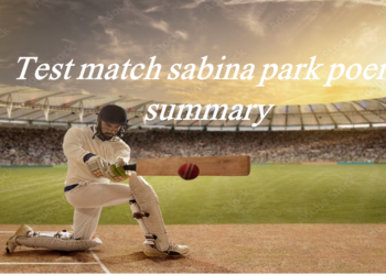 Test match sabina park poem summary and analysis