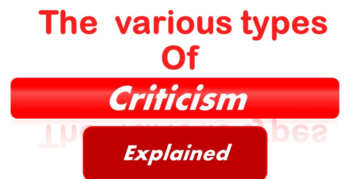 What are the various types of criticism that Frye talks about in Anatomy of Criticism