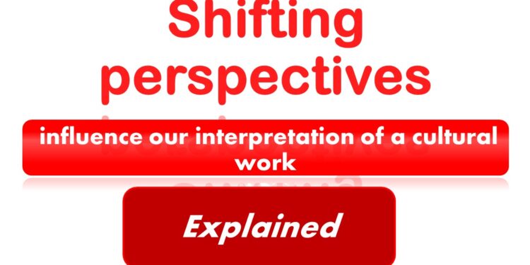 What do you understand by shifting perspectives and how does it influence our interpretation of a cultural work