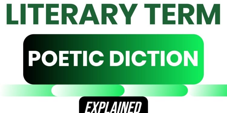 Literary term of poetic diction