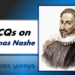 MCQs on Thomas Nashe