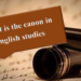 What is the canon in English studies