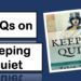 Keeping Quiet MCQs with Answers PDF Free -1 Mark