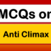 MCQs on Anti Climax