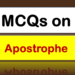 MCQs on Apostrophe