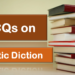 MCQs on Poetic Diction