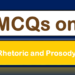 MCQs on Rhetoric and Prosody