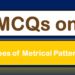 MCQs on Types of Metrical Patterns