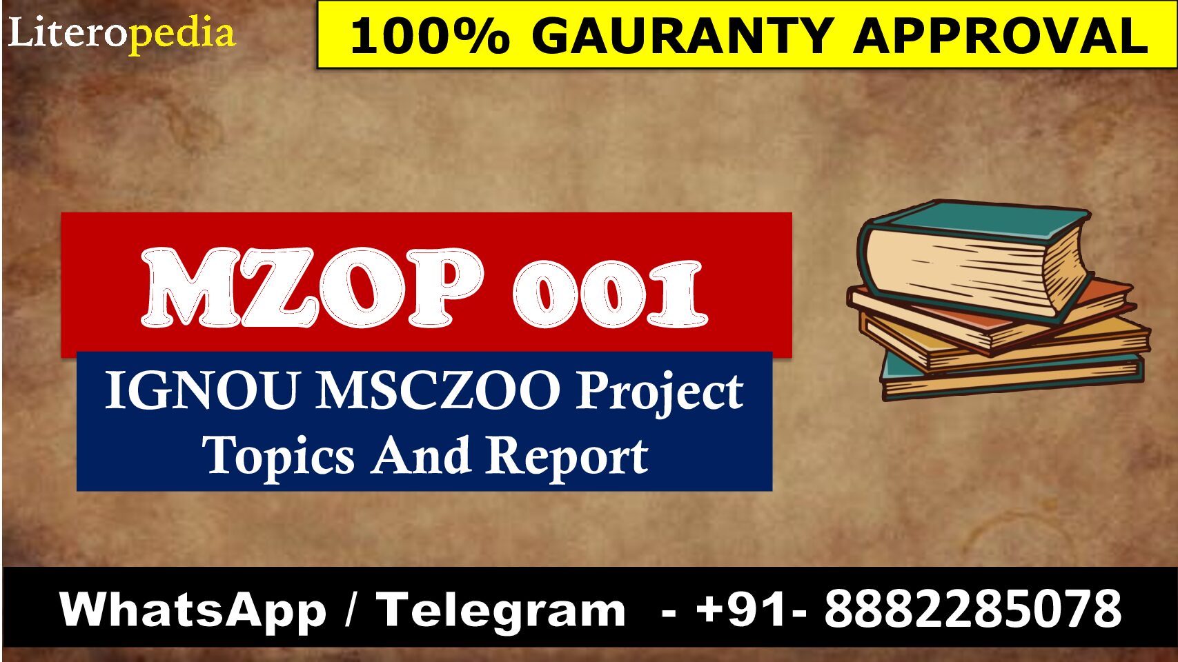 IGNOU MSCZOO Project Topics And Report MZOP 001