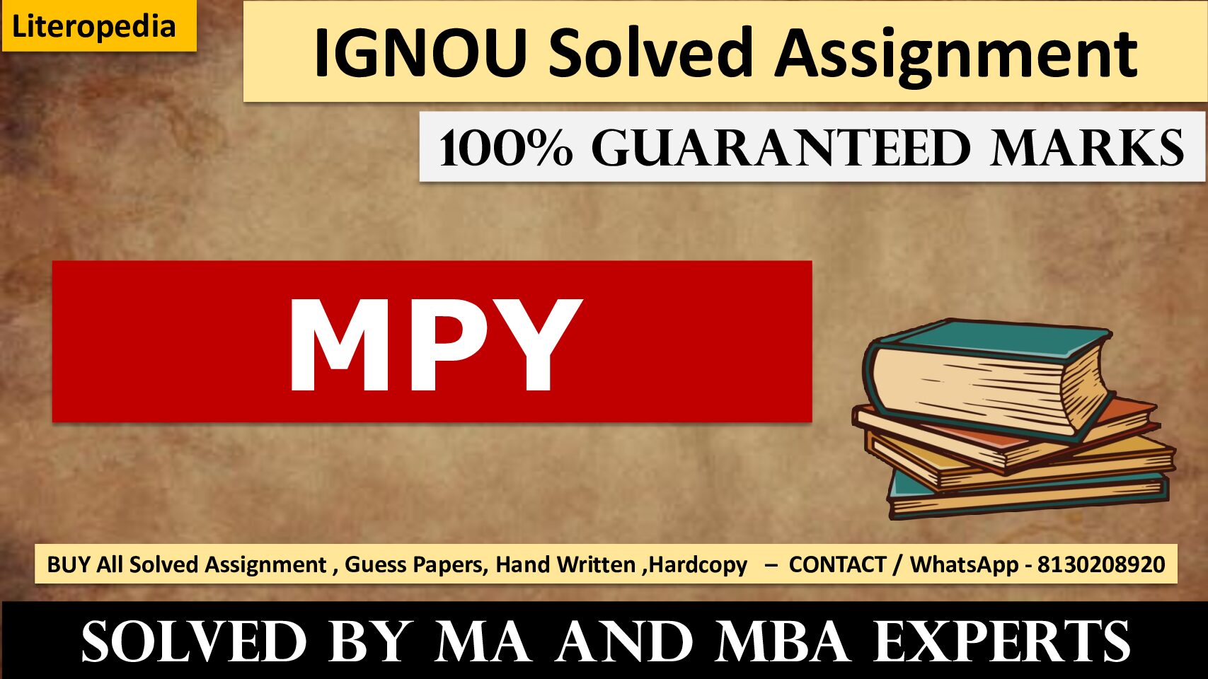 IGNOU Solved Assignment For MPY Session 2024–2025