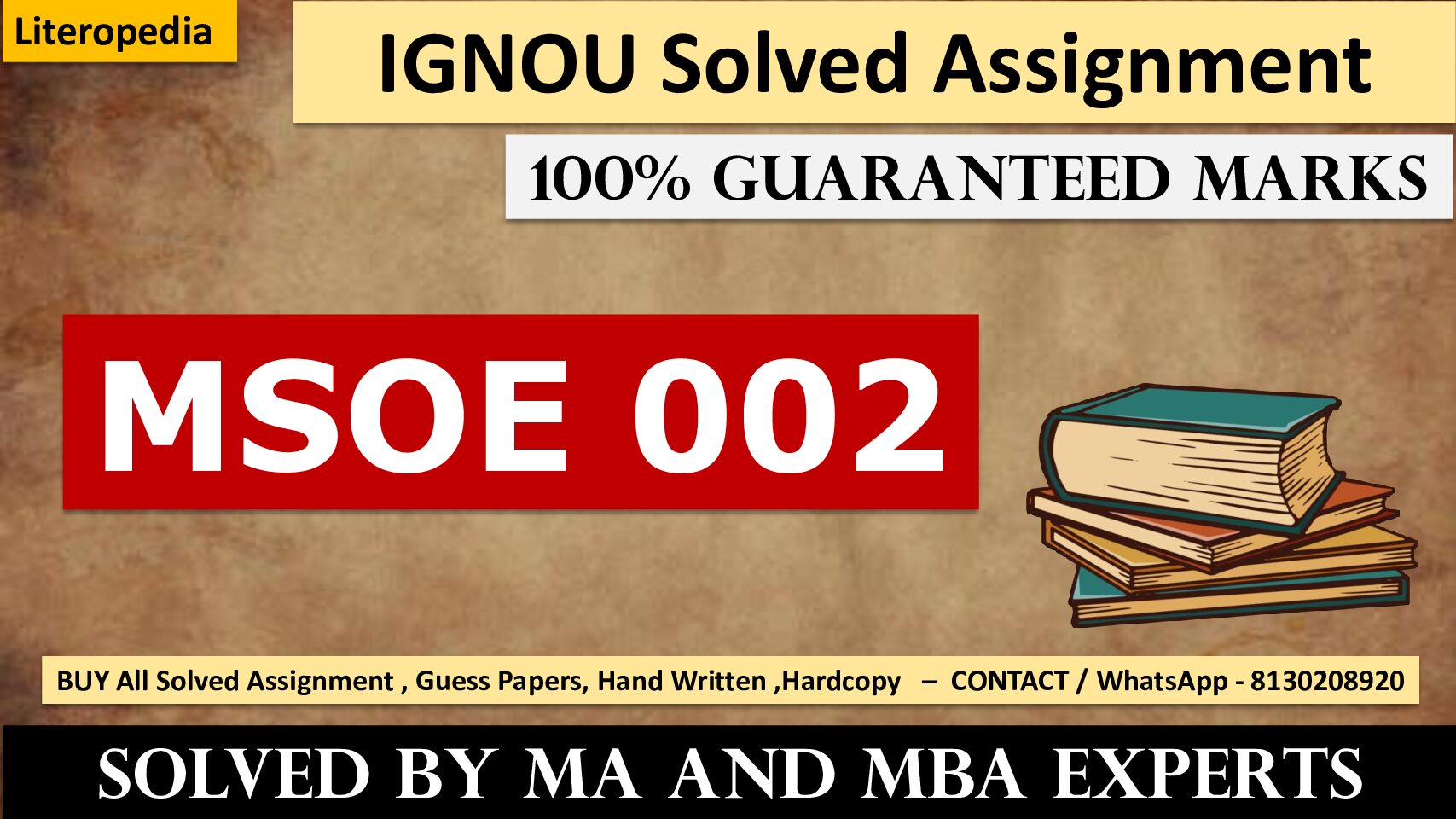 IGNOU Solved Assignment For MSOE 002 2024-2025