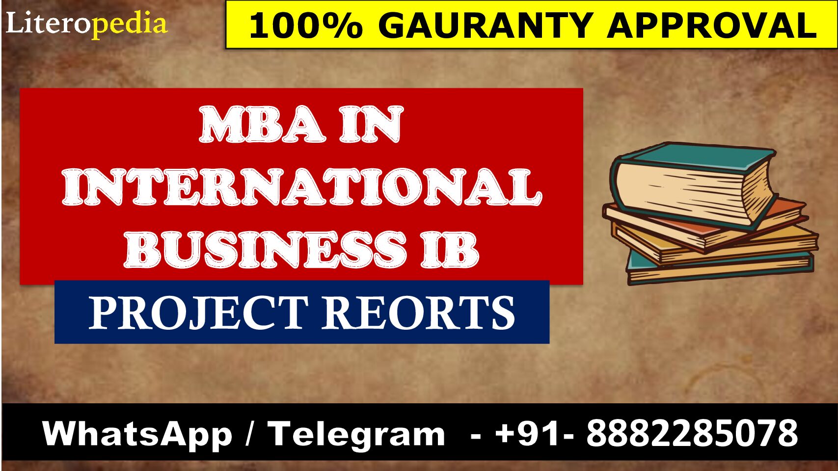 MBA IN INTERNATIONAL BUSINESS IB PROJECT REORTS