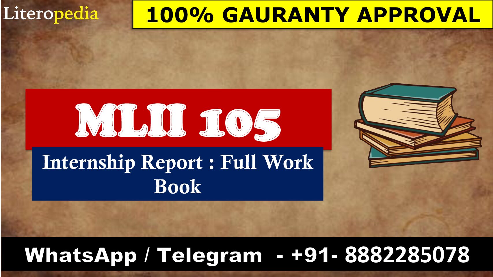 MLII 105 Internship Report : Full Work Book