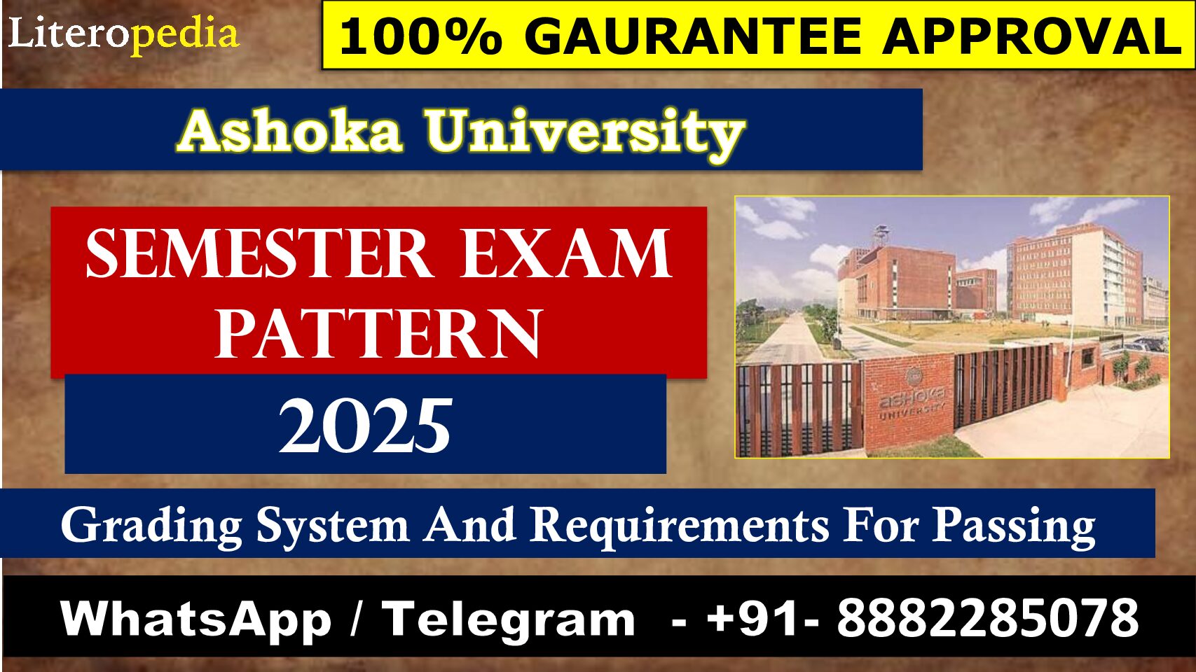 Ashoka University Semester Exam Pattern 2025