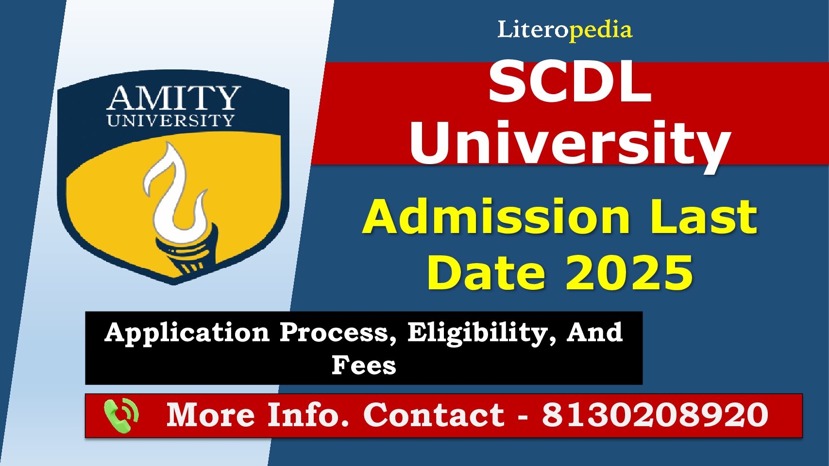 SCDL University Admission Last Date 2025