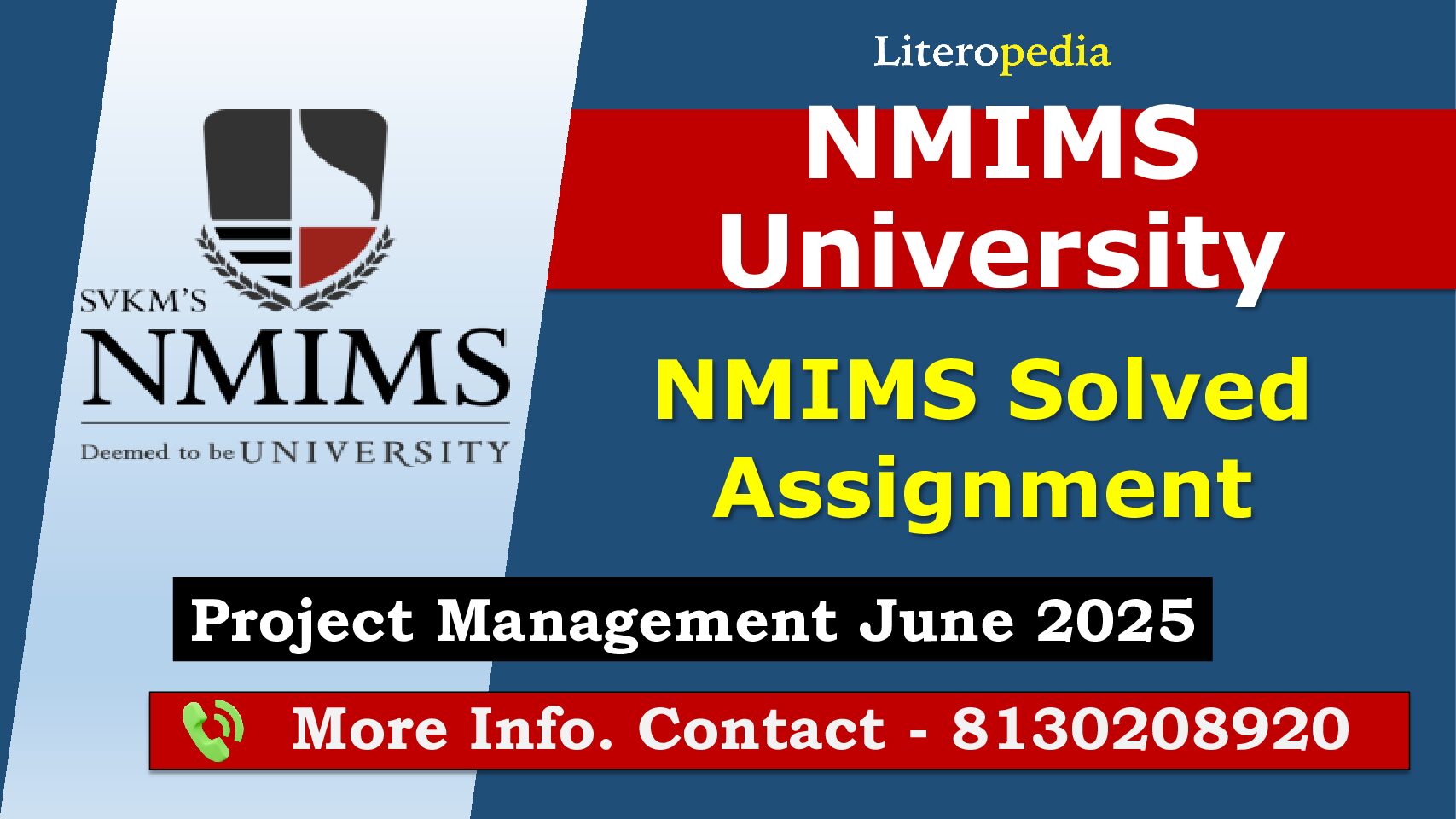 NMIMS Solved Assignment Project Management