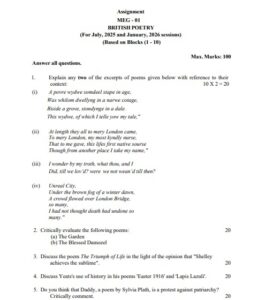 Free MEG-01 Solved Assignment 2025-26 PDF Download