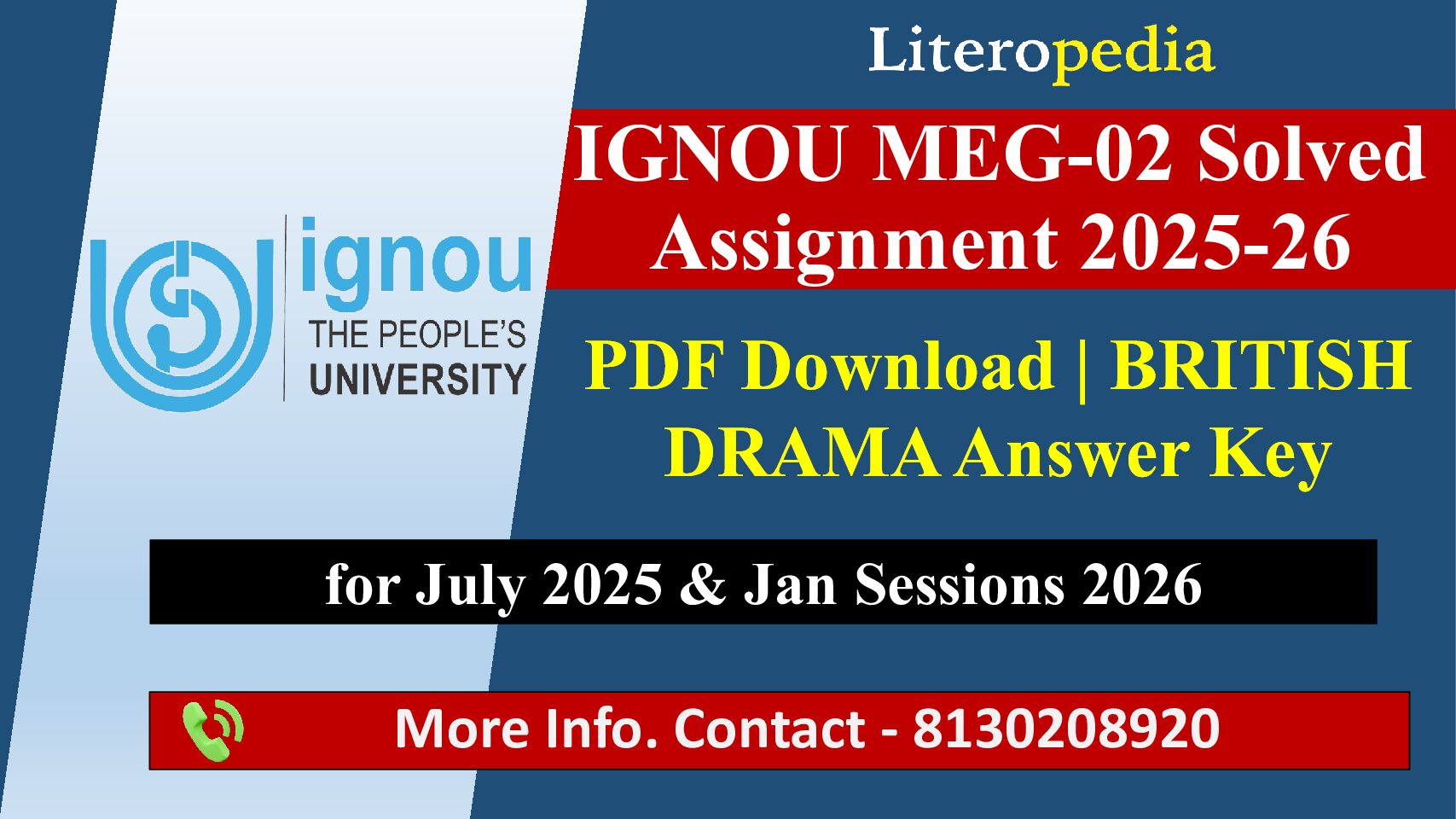 Free MEG-02 Solved Assignment 2025-26 PDF Download
