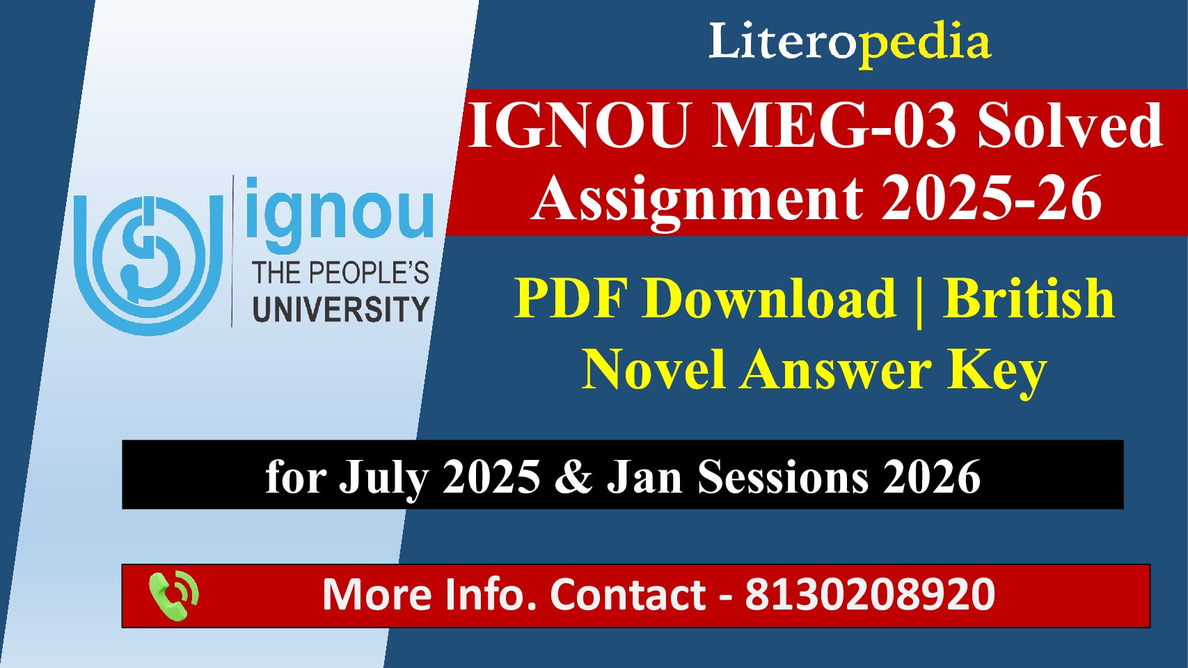 Free MEG-03 Solved Assignment 2025-26 PDF Download