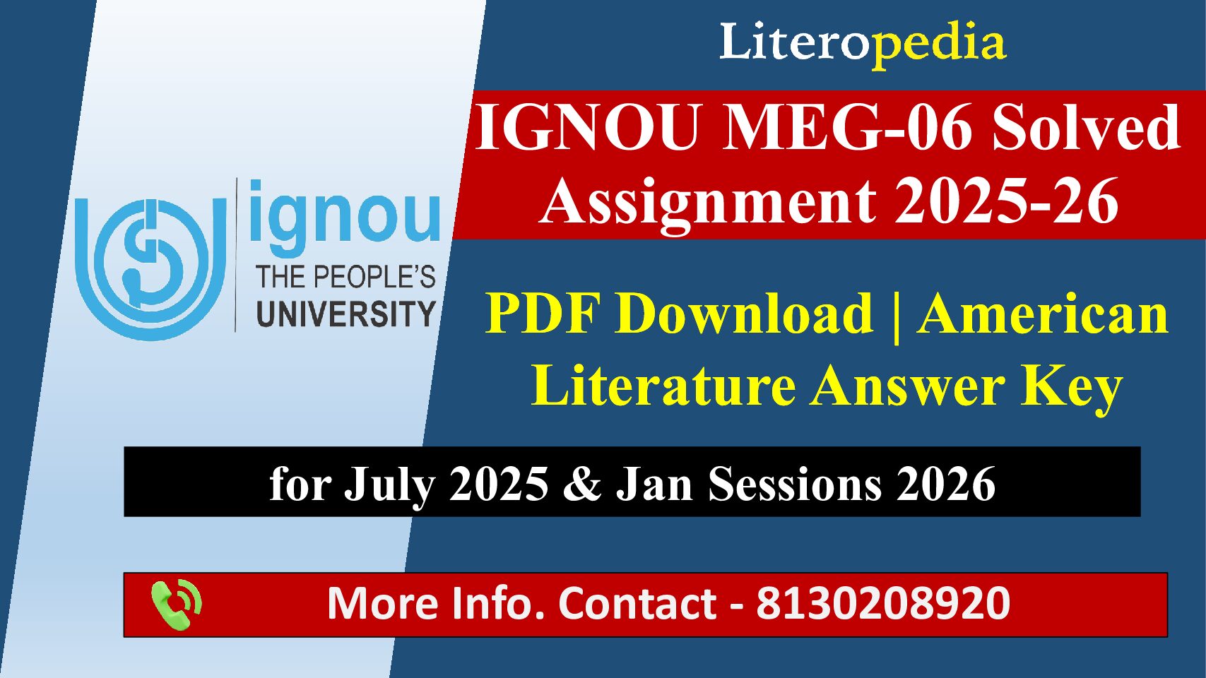Free MEG-06 Solved Assignment 2025-26 PDF Download