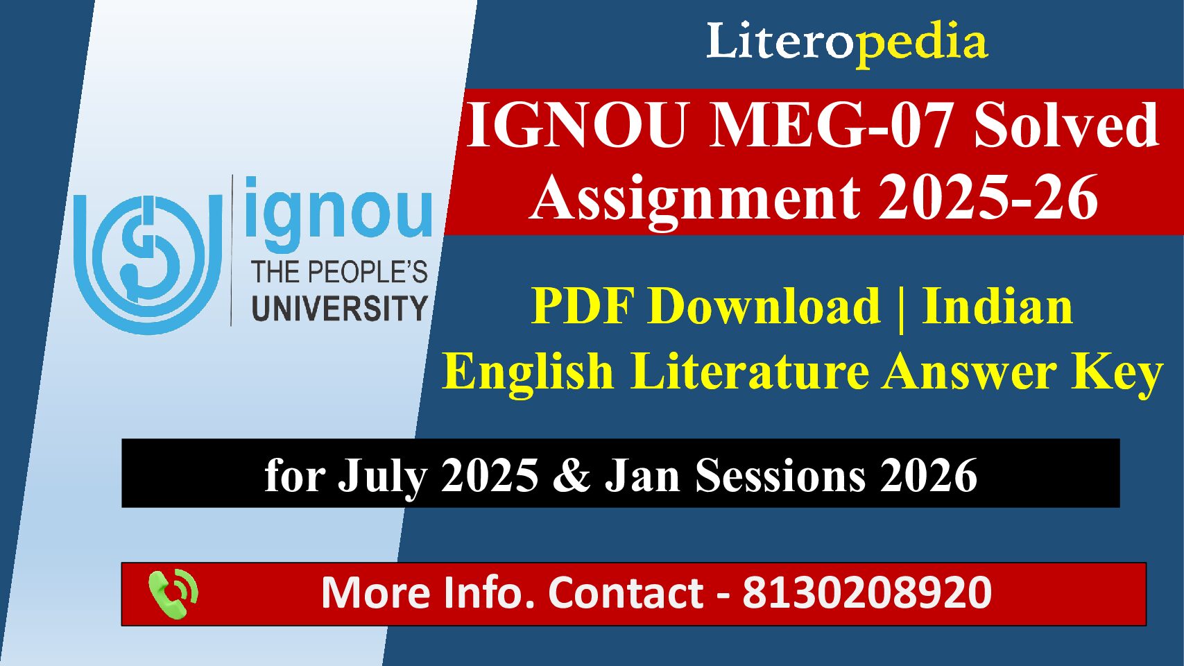 Free MEG-07 Solved Assignment 2025-26 PDF Download