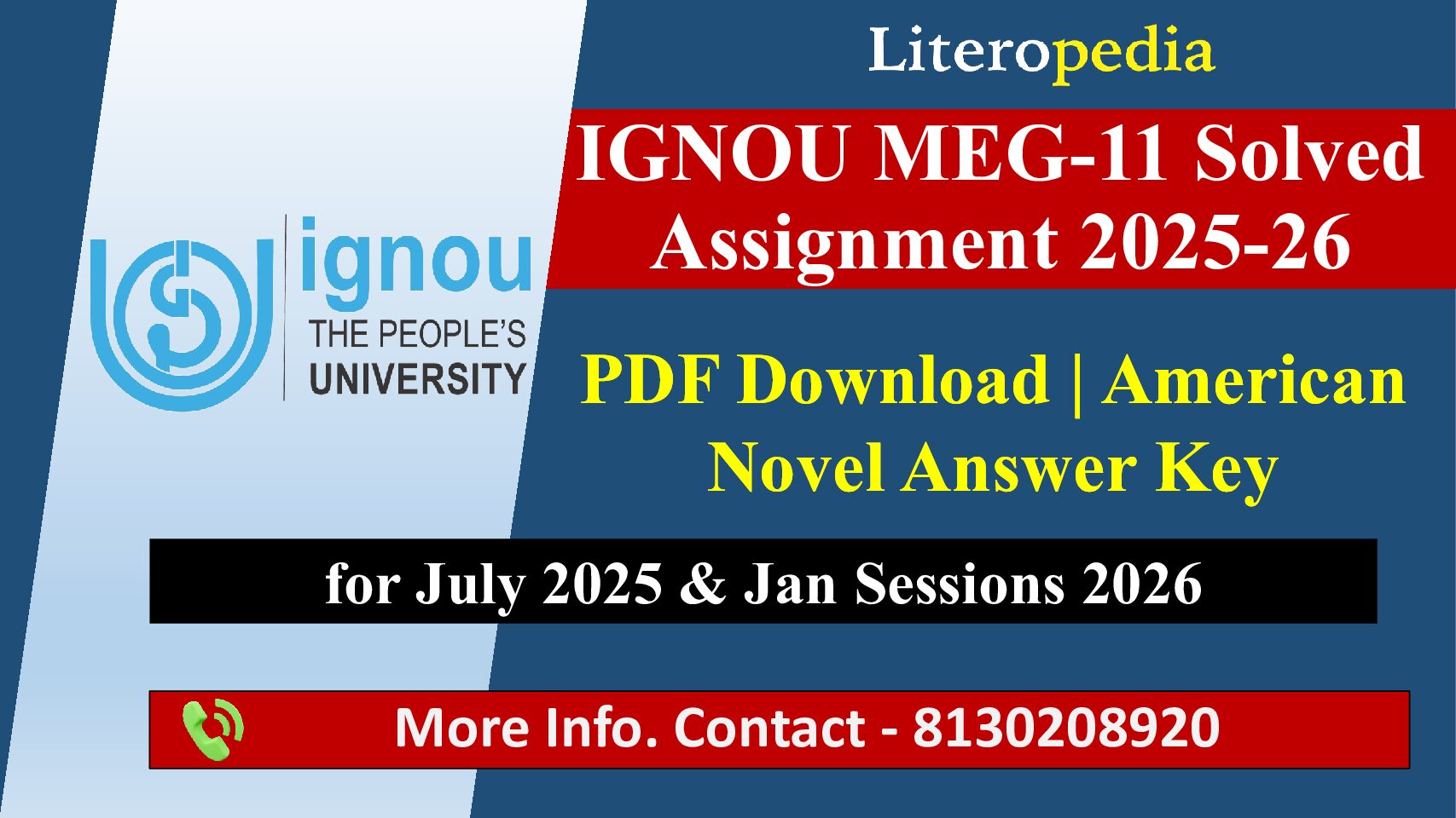 Free MEG-11 Solved Assignment 2025-26 PDF Download