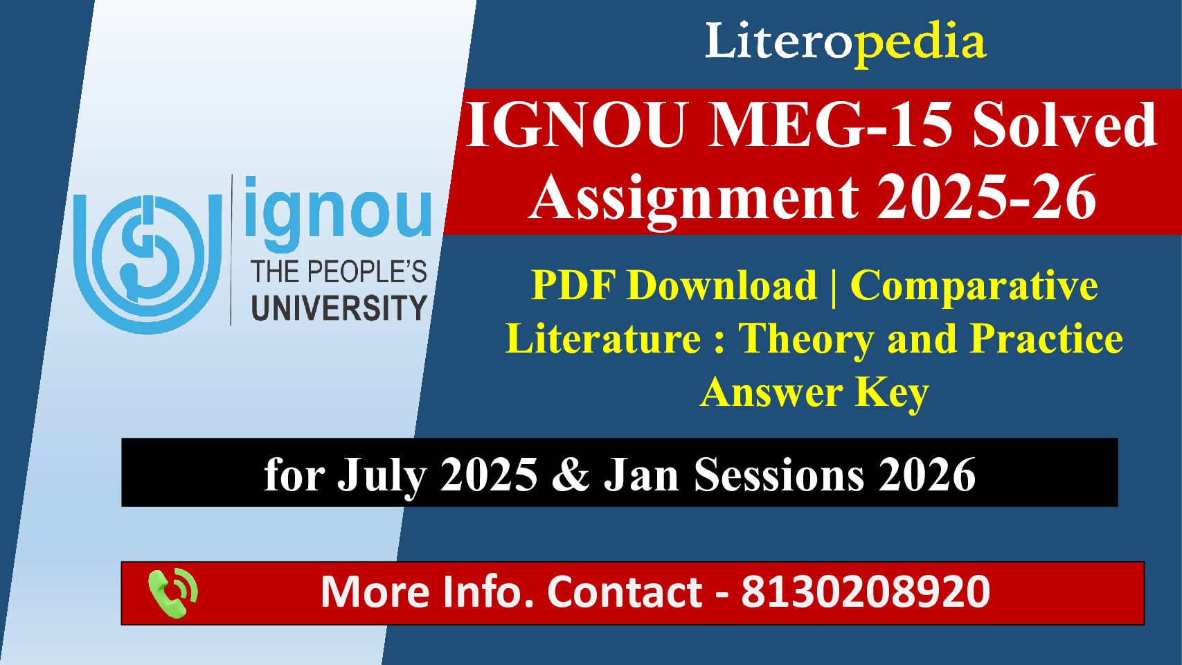 Free MEG-15 Solved Assignment 2025-26 PDF Download