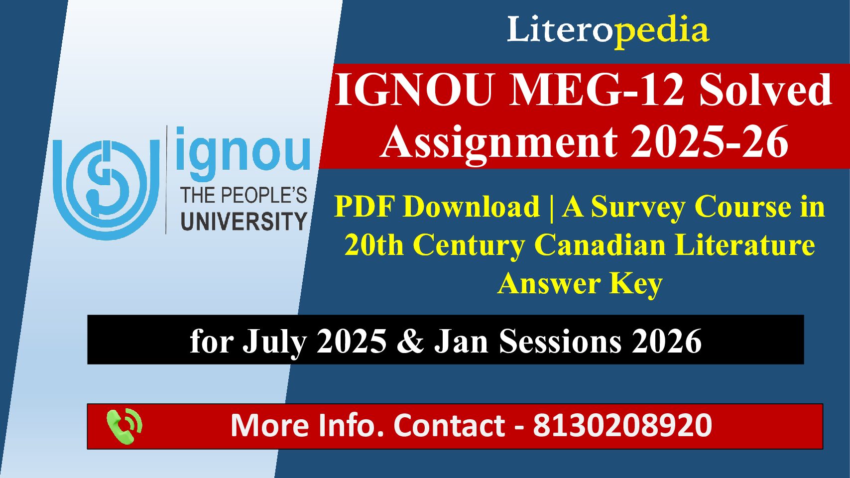 MEG 12 Solved Assignment 2025 26 Pdf Free Download