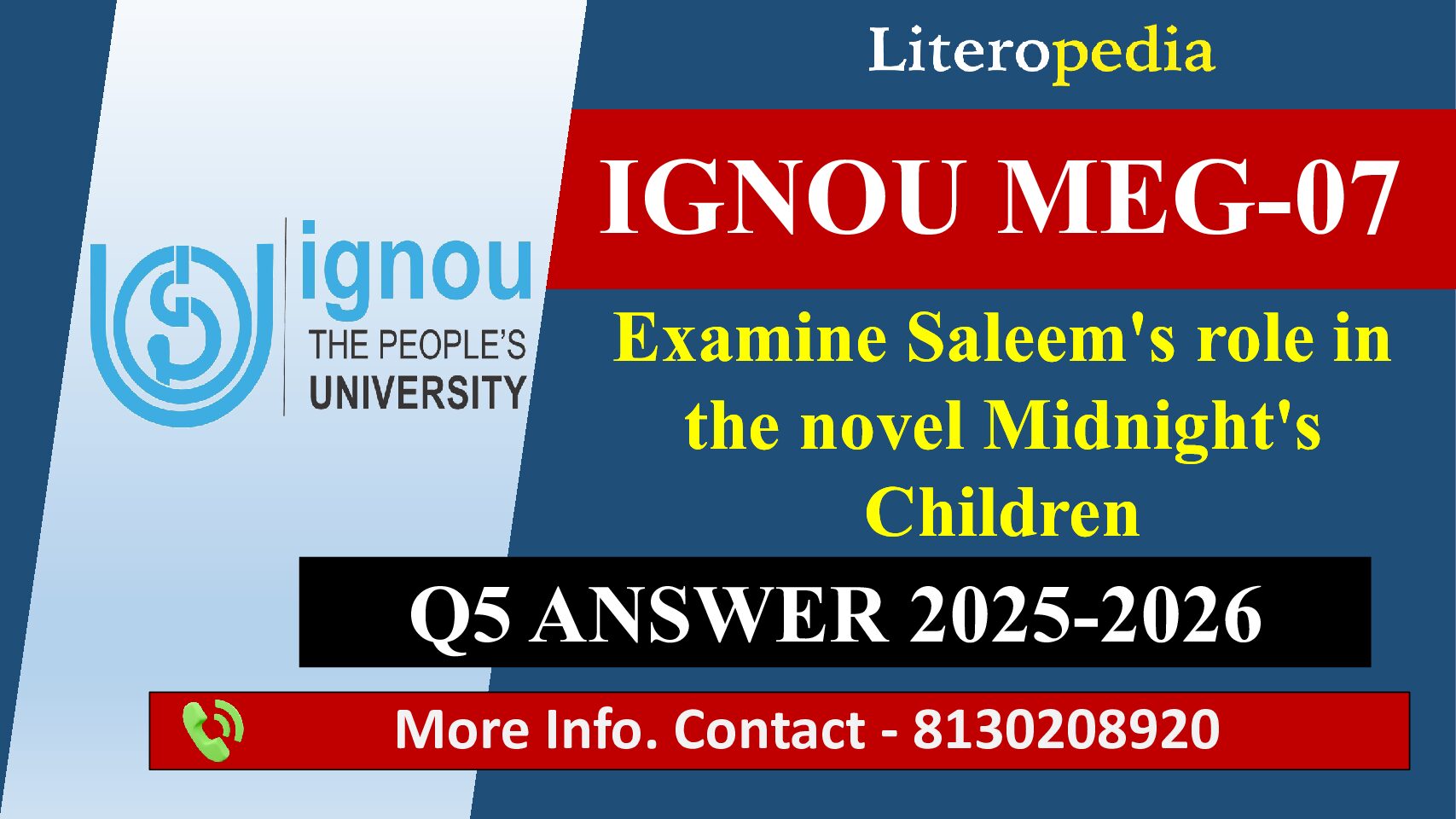 Examine Saleem's role in the novel Midnight's Children