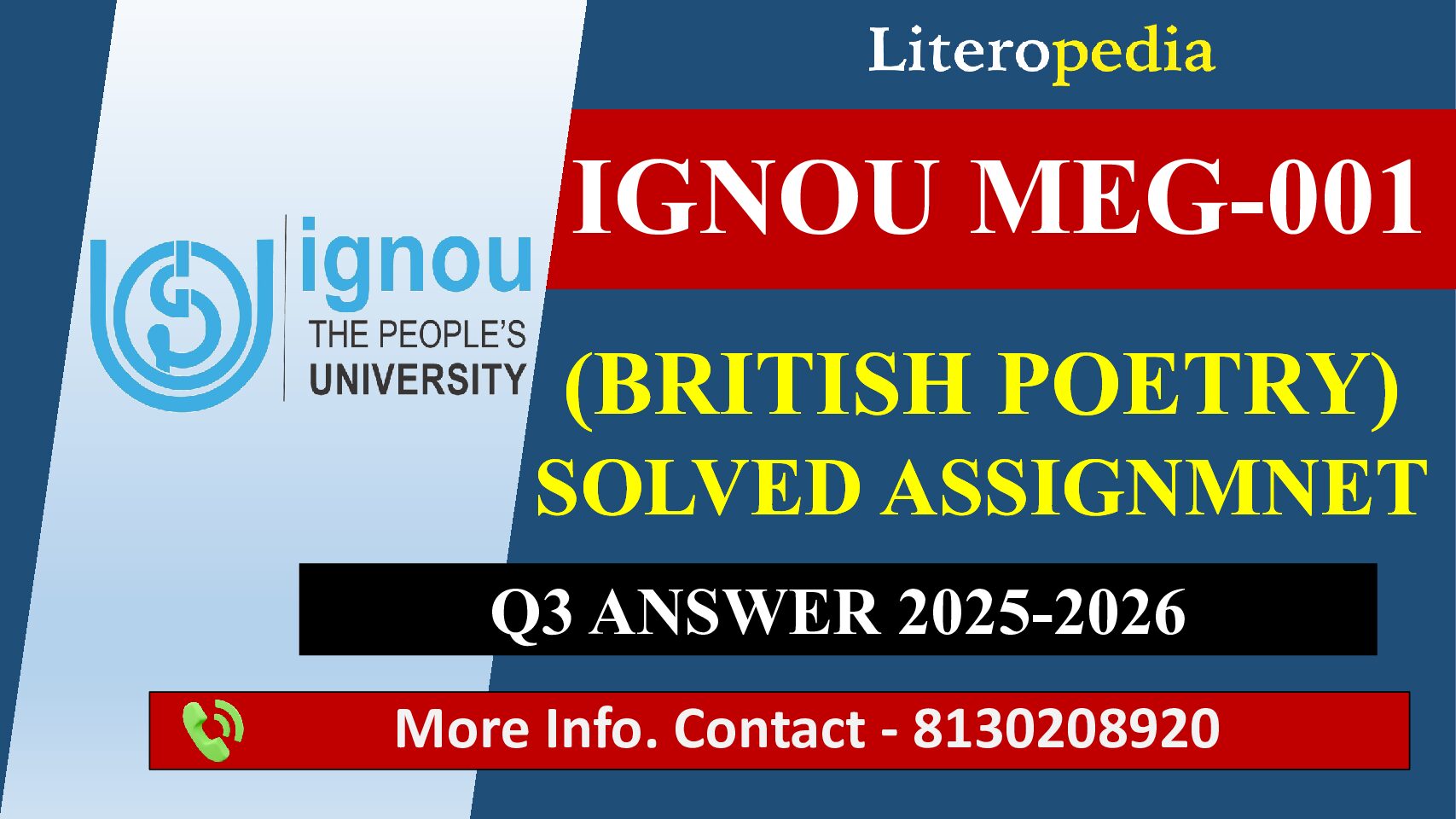 IGNOU MEG 01 Solved Assignment Q3 Answer 2025–26
