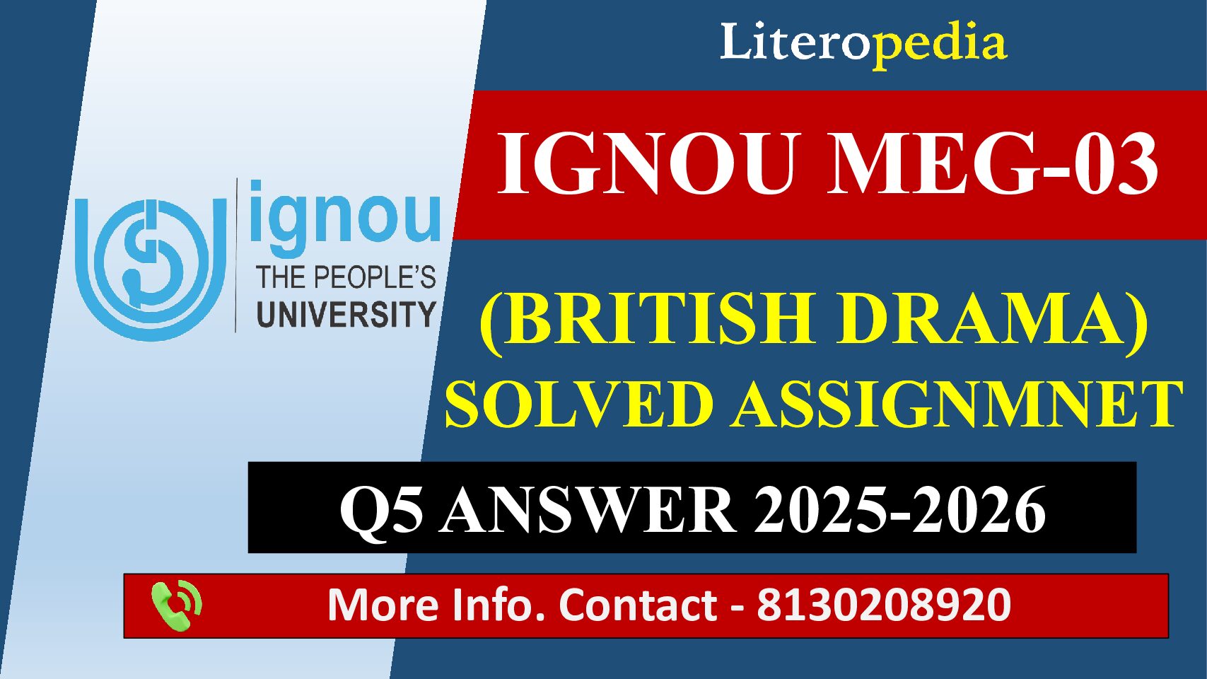 IGNOU MEG 03 Solved Assignment Q5 Answer 2025-26