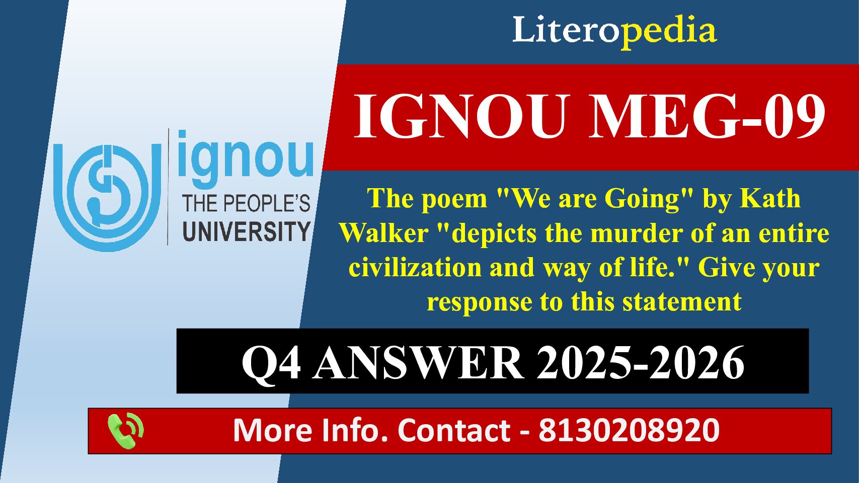 The poem We are Going by Kath Walker depicts the murder